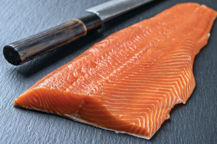 Premium Grade Atlantic Salmon Fillet, Ready to Cook. [Approx. 2.5 Lb. / Fillet]