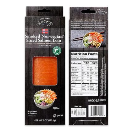 6 Oz. Loin New York's Delicacy Norwegian Hand Sliced Smoked Salmon